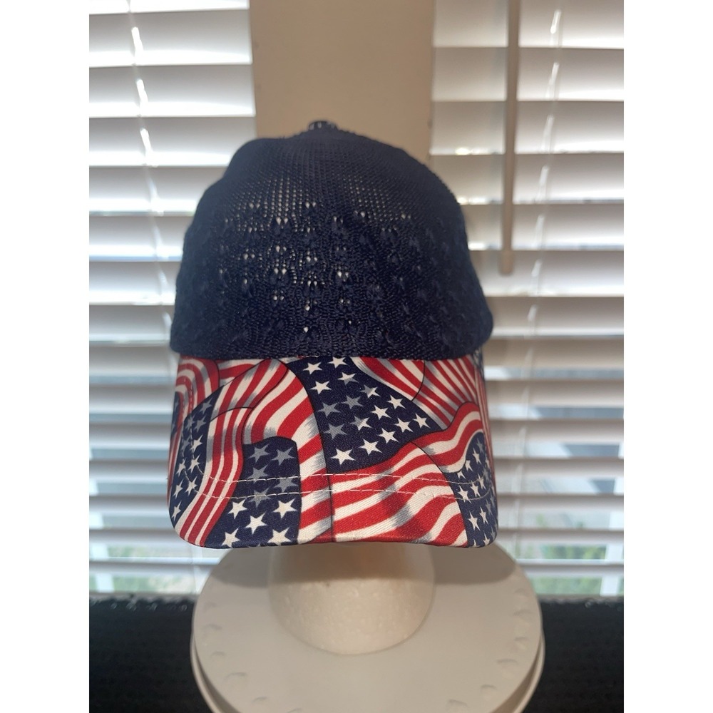 American Flag Red White & Blue Women's Breathable Hat Baseball Cap Polyester